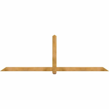 Ekena Millwork Eugene Rough Sawn Timber Gable Bracket, Western Red Cedar, 108"W x 36"H x 2"D x 4"F, 8/12 Pitch GBW108X36X0204EUG00RWR